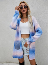 Load image into Gallery viewer, Angel Wings Full Size Pocketed Open Front Gradient Cardigan