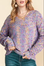 Load image into Gallery viewer, Confetti V-Neck Long Sleeve Sweater