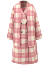 Load image into Gallery viewer, Plaid Button Up Long Sleeve Coat