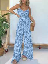Load image into Gallery viewer, Full Size Printed Spaghetti Strap Wide Leg Jumpsuit