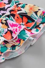 Load image into Gallery viewer, Ruffled Printed V-Neck Cap Sleeve Blouse