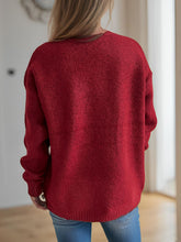 Load image into Gallery viewer, Cherry Round Neck Long Sleeve Sweater