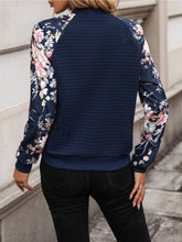 Load image into Gallery viewer, Printed Zip Up Long Sleeve Jacket