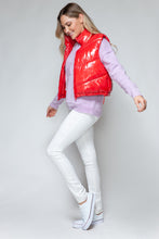 Load image into Gallery viewer, Snobbish Zip Up Turtleneck Shiny Quilted Vest