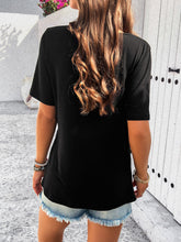 Load image into Gallery viewer, Half Zip Half Sleeve T-Shirt