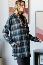 Load image into Gallery viewer, Heimish Plaid Button Down Long Sleeve Hooded Cardigan