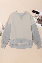 Load image into Gallery viewer, Contrast Round Neck Long Sleeve Sweatshirt