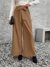 Load image into Gallery viewer, Tied High Waist Wide Leg Pants