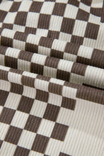Load image into Gallery viewer, Plus Size Checkered Button Up Long Sleeve Jacket