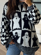Load image into Gallery viewer, Ghost Dropped Shoulder Long Sleeve Sweater