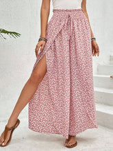 Load image into Gallery viewer, Tied Printed Wide Leg Pants