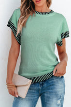 Load image into Gallery viewer, Round Neck Short Sleeve Knit Top