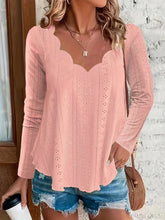 Load image into Gallery viewer, Eyelet Long Sleeve Blouse
