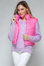 Load image into Gallery viewer, Snobbish Zip Up Turtleneck Shiny Quilted Vest