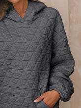 Load image into Gallery viewer, Textured Long Sleeve Hoodie with Pockets