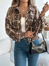 Load image into Gallery viewer, Plaid Button Up Long Sleeve Jacket