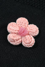 Load image into Gallery viewer, Floral Applique Drop Shoulder Open Front Cardigan
