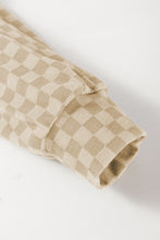 Load image into Gallery viewer, Checkered Print Kangaroo Pocket Drawstring Hoodie