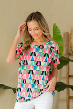 Load image into Gallery viewer, Sew In Love Full Size Geometric Round Neck Top