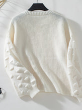 Load image into Gallery viewer, Round Neck Drop Shoulder Sweater