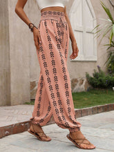 Load image into Gallery viewer, Tied Printed High Waist Pants