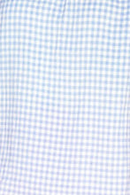 Load image into Gallery viewer, Embroidered Plaid Round Neck Short Sleeve Blouse