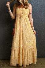 Load image into Gallery viewer, Smocked Printed Square Neck Maxi Cami Dress