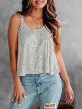 Load image into Gallery viewer, Sequin Scoop Neck Tank