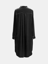 Load image into Gallery viewer, High-Low Button Up Long Sleeve Knee Length Dress