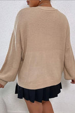 Load image into Gallery viewer, Floral Applique Drop Shoulder Open Front Cardigan