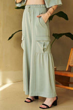 Load image into Gallery viewer, Davi &amp; Dani Drawstring Ruched Detail Wide Leg Pants