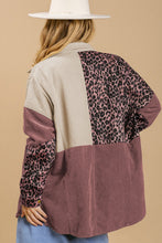 Load image into Gallery viewer, High-Low Leopard Snap Down Shacket
