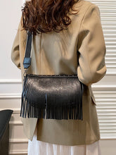 Load image into Gallery viewer, PU Leather Fringe Studded Crossbody Bag
