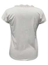 Load image into Gallery viewer, Full Size Lace Detail V-Neck Short Sleeve Blouse