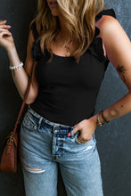 Load image into Gallery viewer, Ruffled Round Neck Tank
