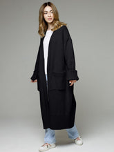 Load image into Gallery viewer, Pocketed Open Front Dropped Shoulder Cardigan