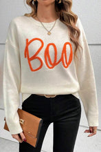 Load image into Gallery viewer, BOO Round Neck Long Sleeve Sweater