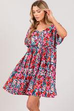 Load image into Gallery viewer, SAGE + FIG Floral Button Down Short Sleeve Mini Dress