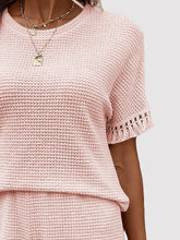 Load image into Gallery viewer, Tassel Round Neck Top and Shorts Set