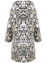 Load image into Gallery viewer, Thermal Leopard Faux Fur Hooded Outerwear