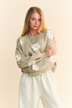Load image into Gallery viewer, Davi &amp; Dani Floral Drop Shoulder Cropped Sweater