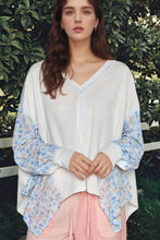 Load image into Gallery viewer, High-Low V-Neck Long Sleeve Blouse