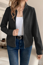 Load image into Gallery viewer, Baseball Collar Zip Up Long Sleeve Jacket