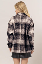 Load image into Gallery viewer, HYFVE Plaid Button Up Boucle Jacket