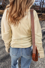 Load image into Gallery viewer, Waffle-Knit Round Neck Long Sleeve Top