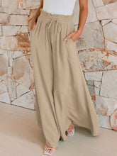 Load image into Gallery viewer, Drawstring Wide Leg Pants with Pockets