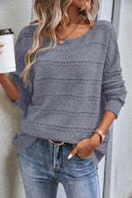 Load image into Gallery viewer, Boat Neck Dropped Shoulder Sweater