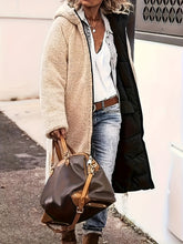 Load image into Gallery viewer, Full Size Zip Up Sherpa Hooded Coat
