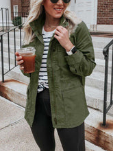 Load image into Gallery viewer, Pocketed Long Sleeve Zip Up Jacket