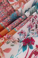 Load image into Gallery viewer, Patchwork Printed Notched Flounce Sleeve Shirt